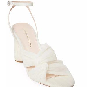 Loeffler Randall Reed Pleated Twist Sandals - Color Pearl - Size 8 - NEVER WORN